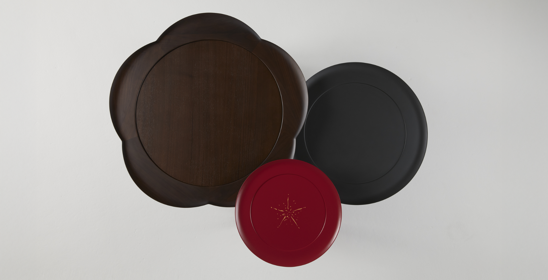 The Umebon cocktail table from Go Noda's Area furniture brand uses geometric design inspired by plum blossoms.